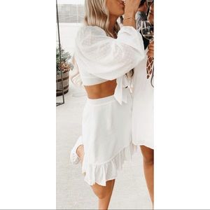 Showpo White Two Piece Set